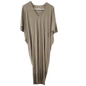 Island Company Sz Xs Womens Olive Green Maxi Night Dress